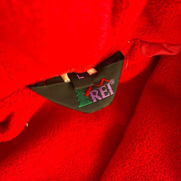 Kid's Vintage REI Jacket Blue Solid L Camp Hike Light Packable Lined Fleece - Picture 3 of 14